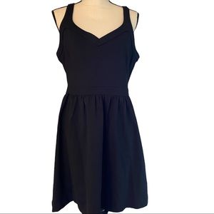 Cynthia Rowley Womens Halter Back Zip Black Dress XL